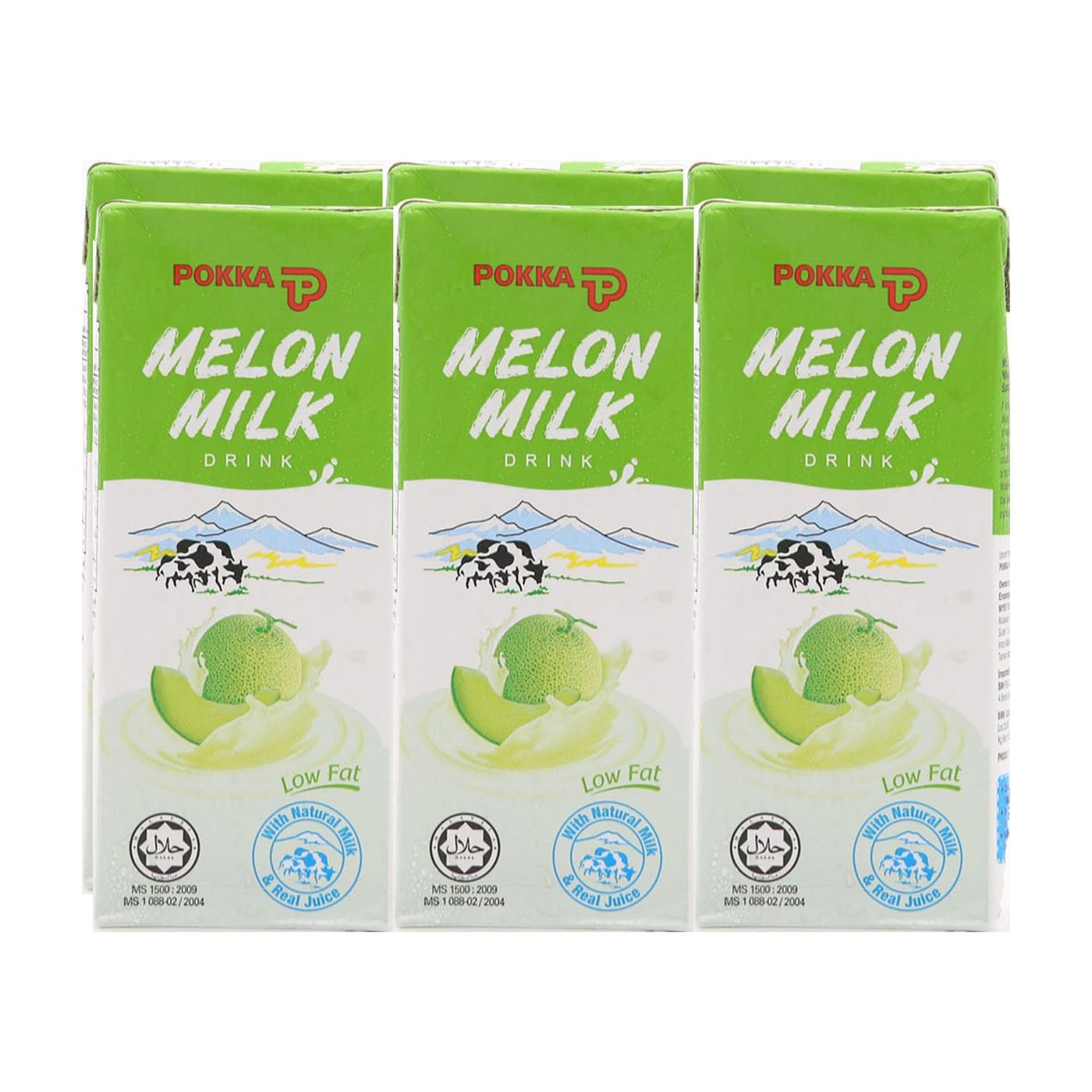 Pokka Melon Milk Drink Low Fat 6Pcsx250ml | Shopifull