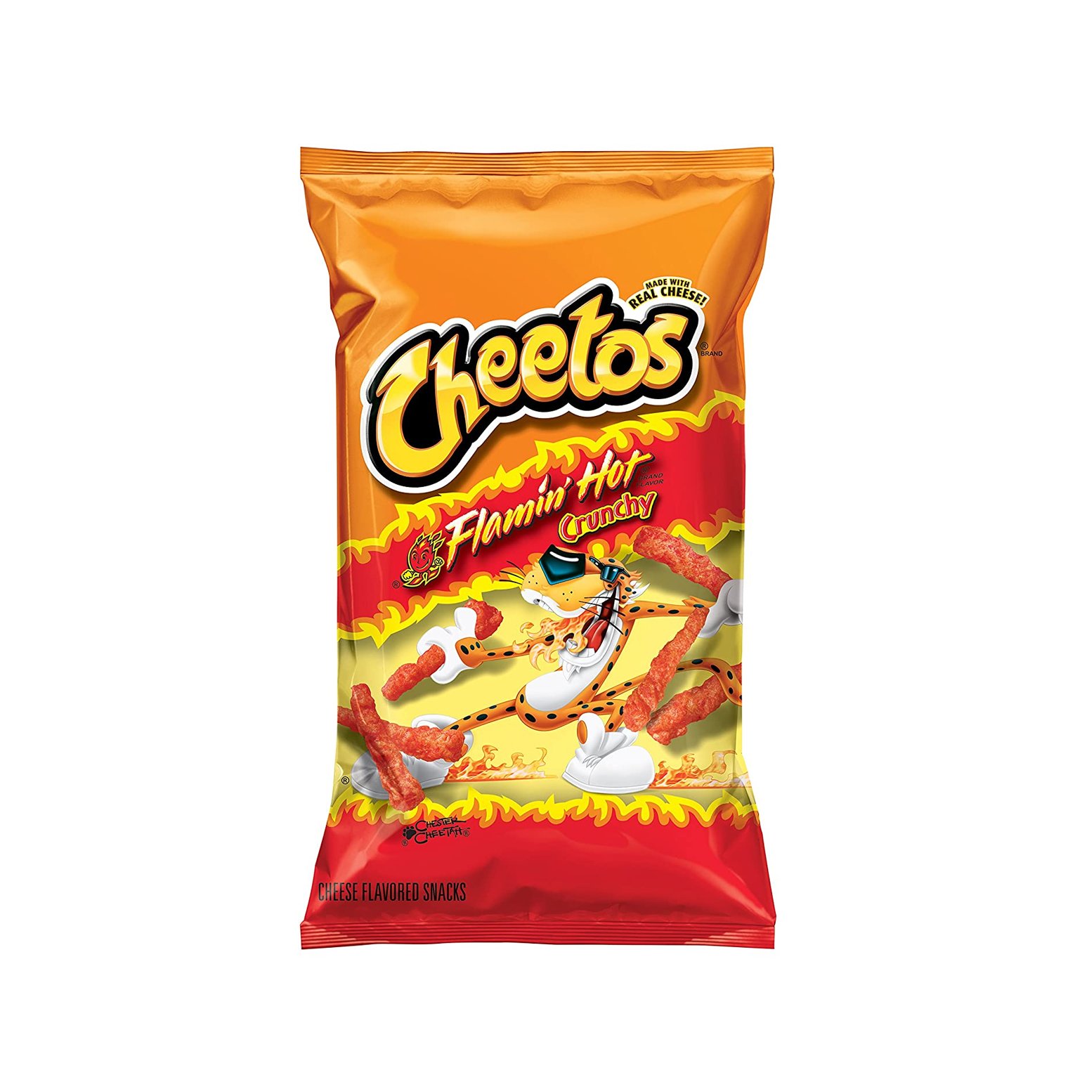 Cheetos Flamin Hot Crunchy Cheese Flavoured Snacks 226.8g ...