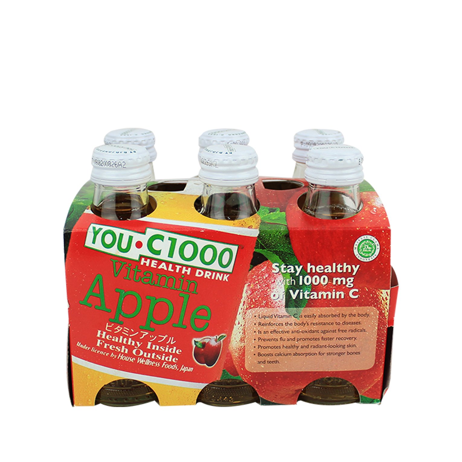 You C 1000 Healthy Drink Vitamin Apple Drink 140ml Pack Of 6 Shopifull